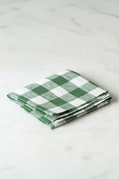 Kökshandduk 50x70cm - Gingham - Grön