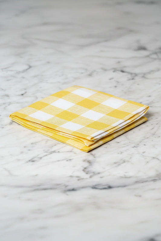 Kökshandduk 50x70cm - Gingham - Gul