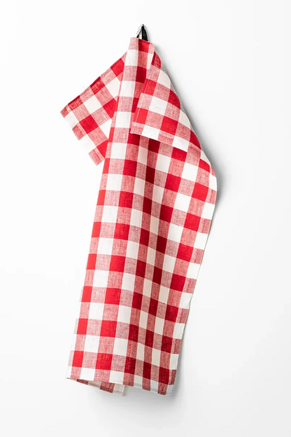 Kökshandduk 50x70cm - Gingham - Röd
