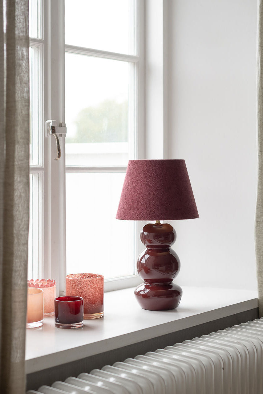 Lampfot 36cm - Becca - Vinröd