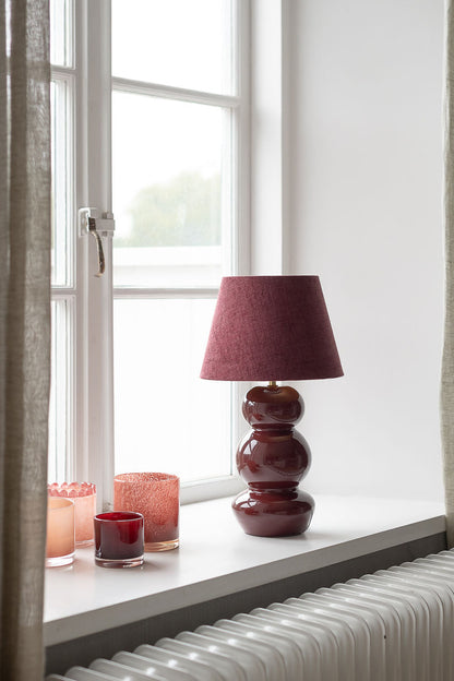 Lampfot 36cm - Becca - Vinröd