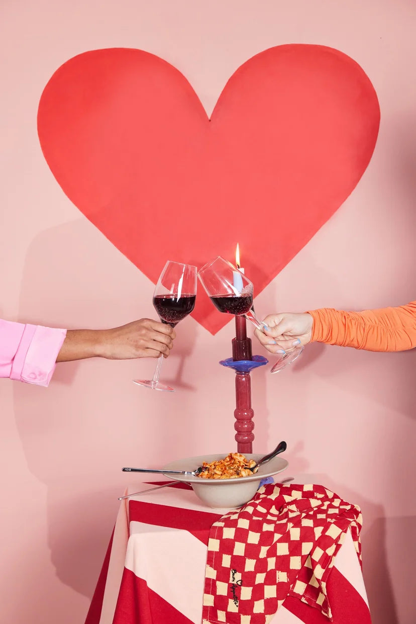Servett 2-Pack - Love - Röd/Sand