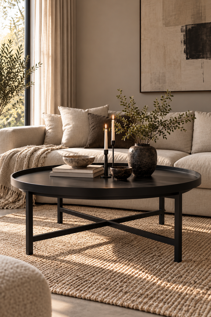 Soffbord Ø120cm - Jaboulet - Svart