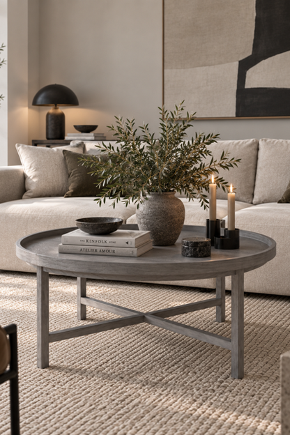 Soffbord Ø90cm - Jaboulet - Grå