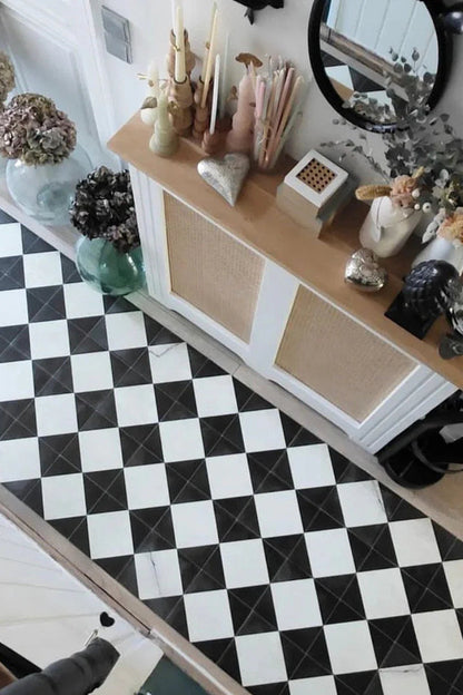 Gångmatta 80x300cm - Vinyl - Chess Antique Modu
