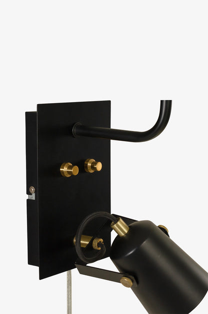 Vägglampa - Metz - Svart/Mässing