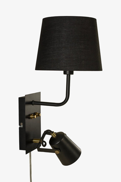 Vägglampa - Metz - Svart/Mässing