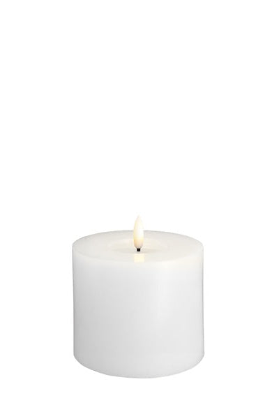 LED-Ljus 99x100mm - Melted Pillar - Classic White