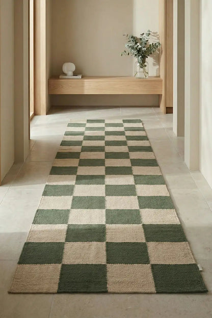 Gångmatta 80x240cm - Square - Skogsgrön/Natur