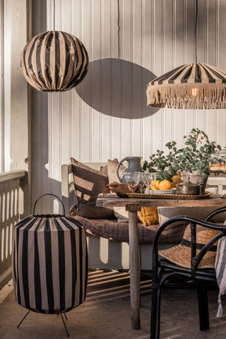 Golvlampa - Capri - Taupe/Svart