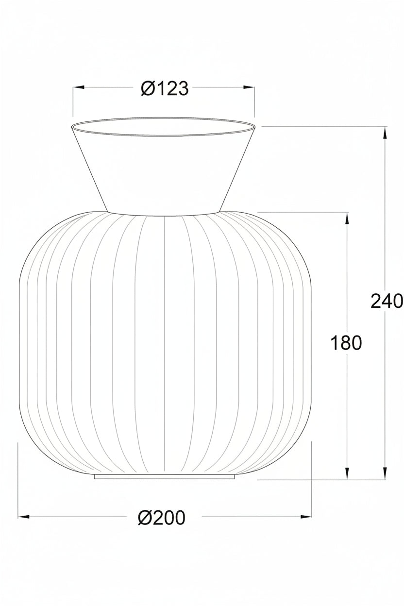 Plafond 20cm - Vanja - Svart/Rök