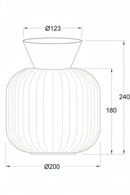 Plafond 20cm - Vanja - Svart/Rök