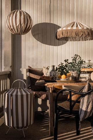 Golvlampa - Capri - Taupe/Vit