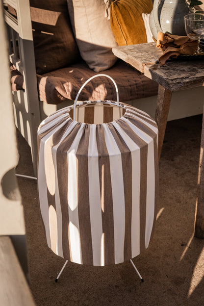 Golvlampa - Capri - Taupe/Vit